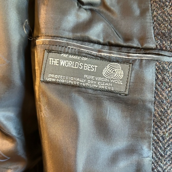 CHRISTIAN DIOR MONSIEUR VINTAGE MENS TWEED GREY MIX BLAZER/JACKET PURE WOOL - Picture 5 of 11